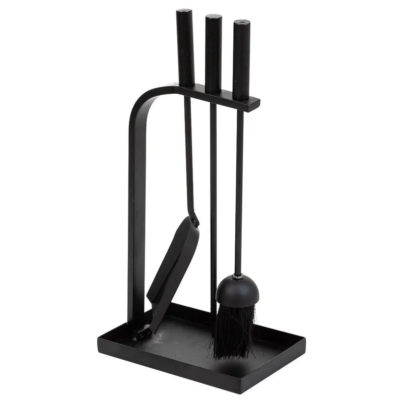 Set 4 herramientas de metal para la chimenea de metal negras - Electrodomésticos