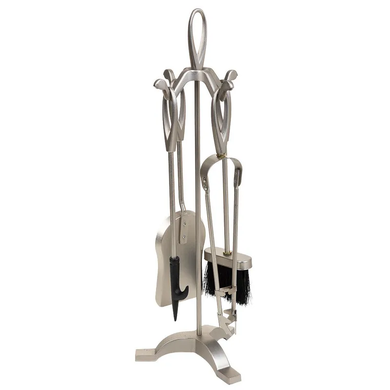 Set 5 herramientas para la chimenea de metal negras - Electrodomésticos