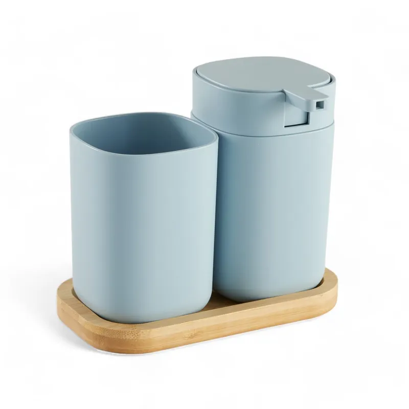 Set baño jabonera y vaso WASHBASIN color azul