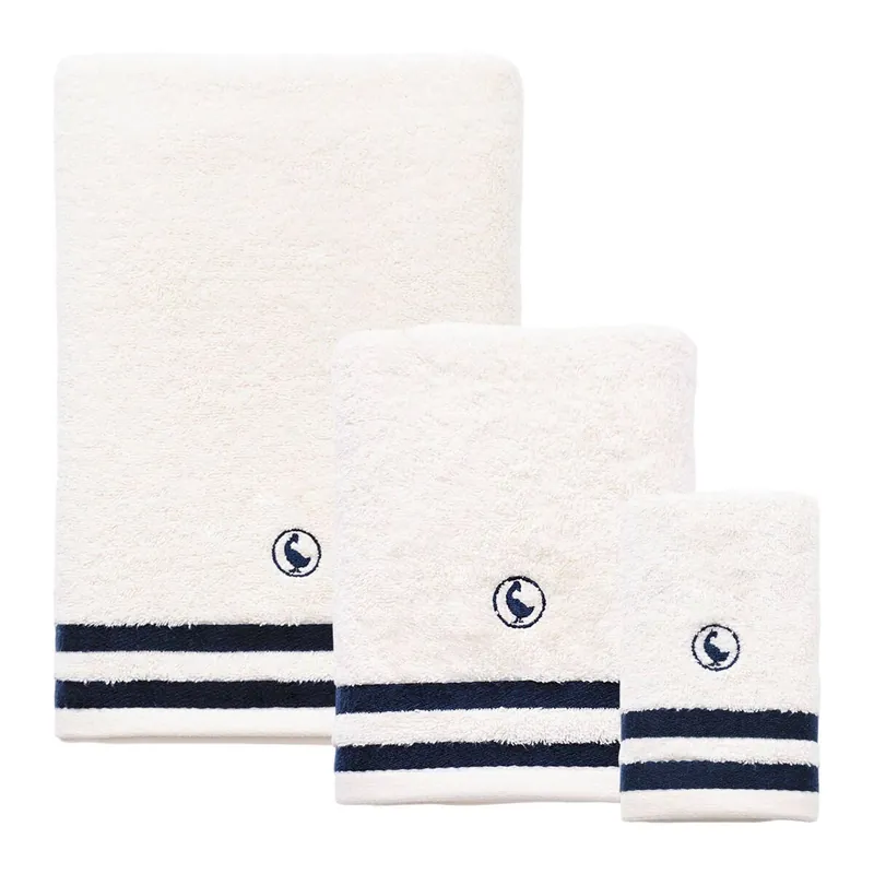 Set de 3 toallas de baño 30x50, 50x90, 70x140 cm Algodón 500GSM Blanco El Ganso - Textil