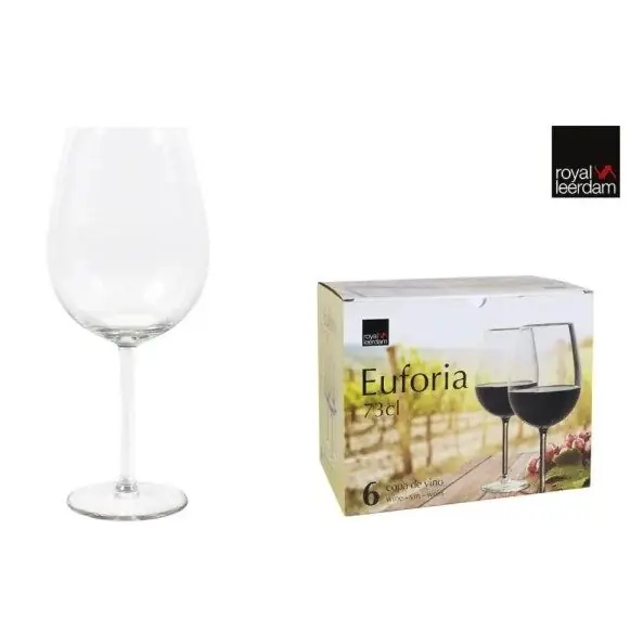 Set de 6 copas vino XXL EUFORIA 73cl transparentes - Cocina
