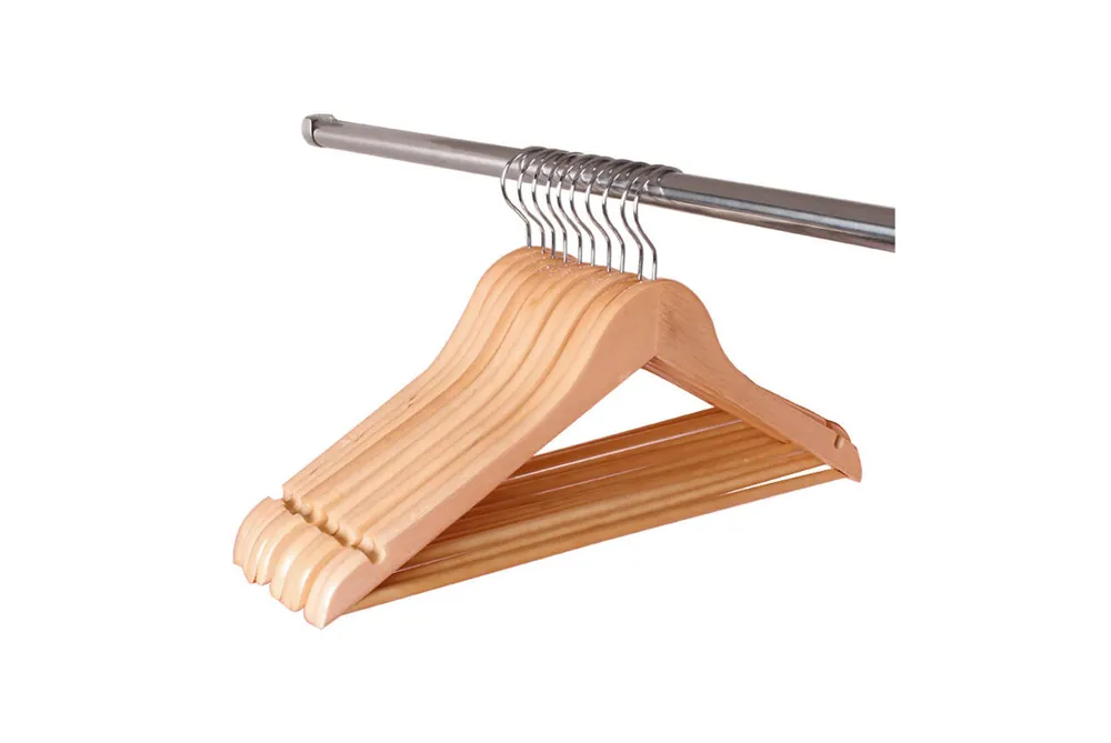 Set de 8 perchas madera 44,5cm - Decoración