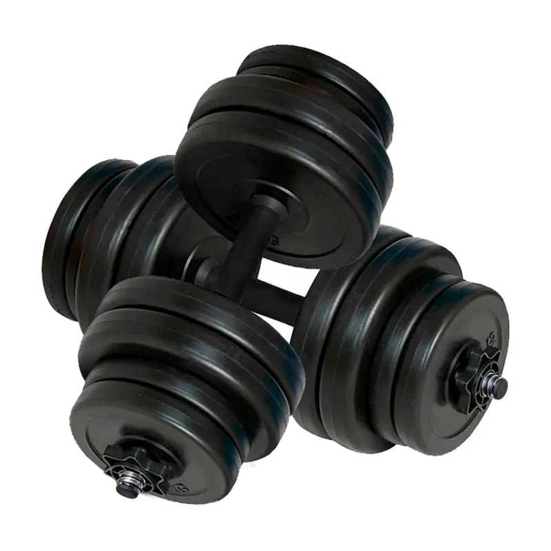 Set de mancuernas Power Plus 30kg negro - Deporte