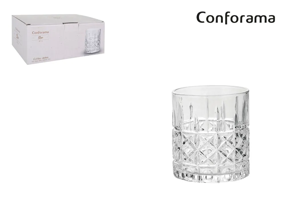 Set vasos TRIPLEX 6 piezas 0,275 litros marca CONFORAMA - Cocina