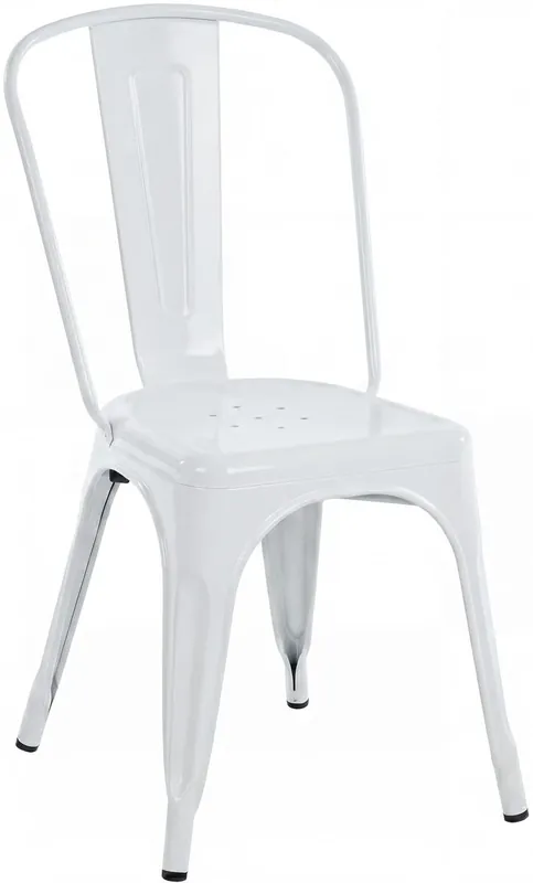 Silla Apilable Benedikt de Metal Negro 48X44X89 cm - Muebles