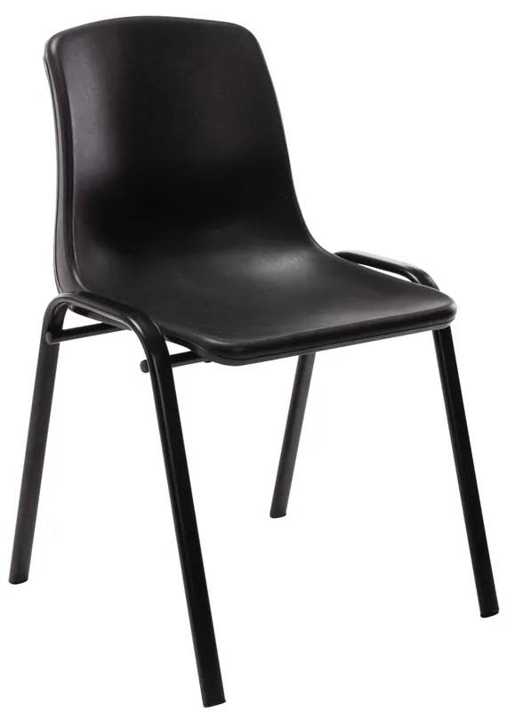 Silla Apilable Nowra Plástico Negro 52X47X76 cm - Muebles