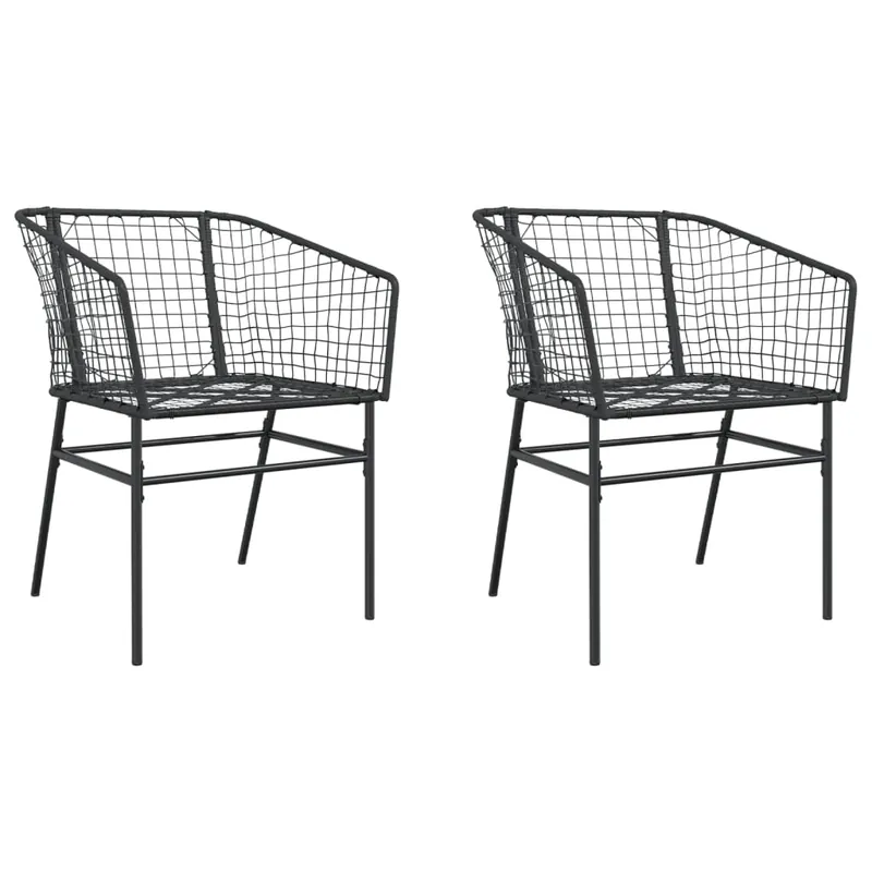 vidaXL Sillones de jardín 2 unidades ratán sintético marrón