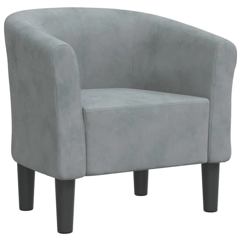 vidaXL Sillón de terciopelo gris oscuro - Sofás sillones puffs