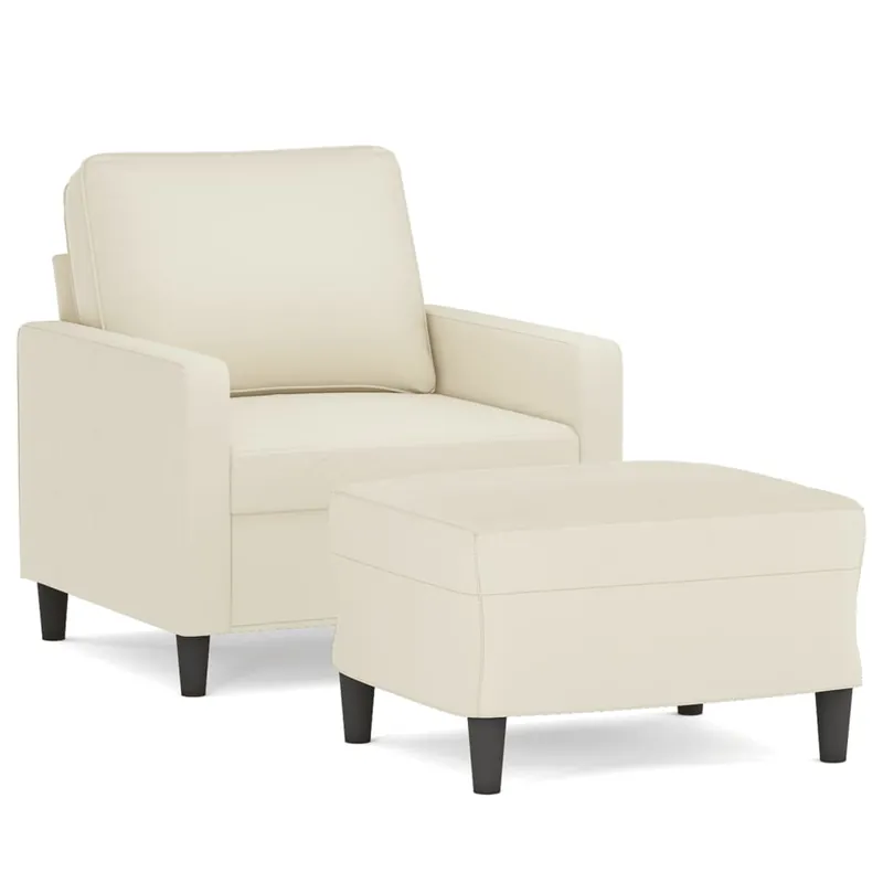vidaXL Sillón con taburete terciopelo gris oscuro 60 cm - Sofás sillones puffs