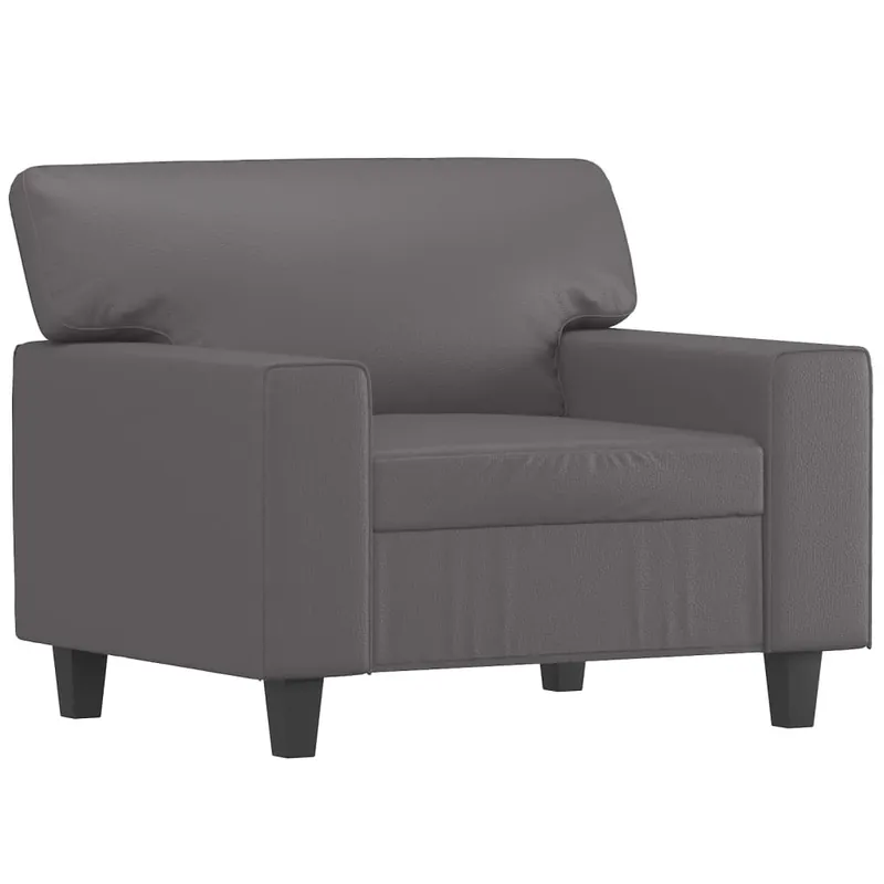 vidaXL Sillón cuero sintético color capuchino 60 cm - Sofás sillones puffs