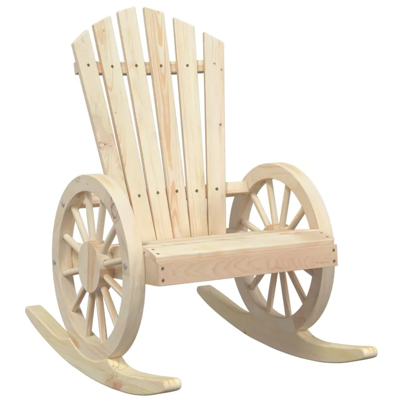 vidaXL Mecedora de jardín Adirondack madera maciza de abeto