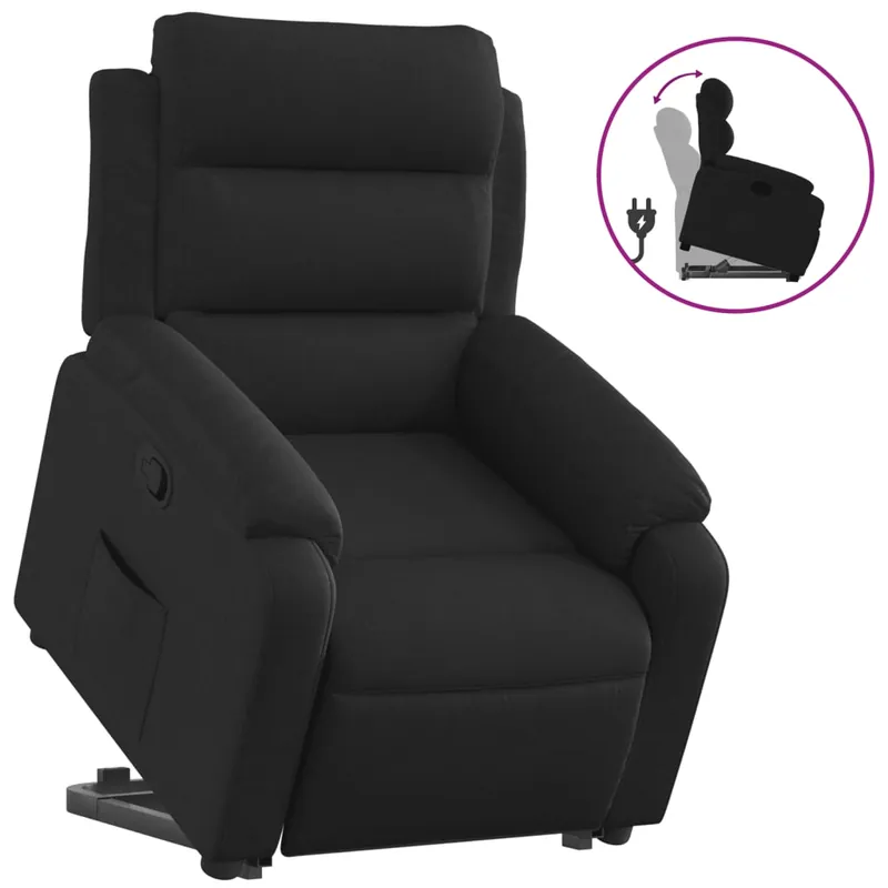 vidaXL Sillón reclinable elevable tela verde oscuro - Sofás sillones puffs