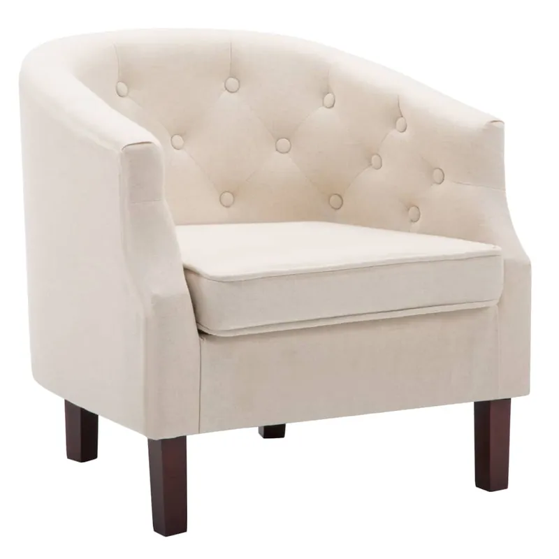 vidaXL Sillón de tela beige - Sofás sillones puffs
