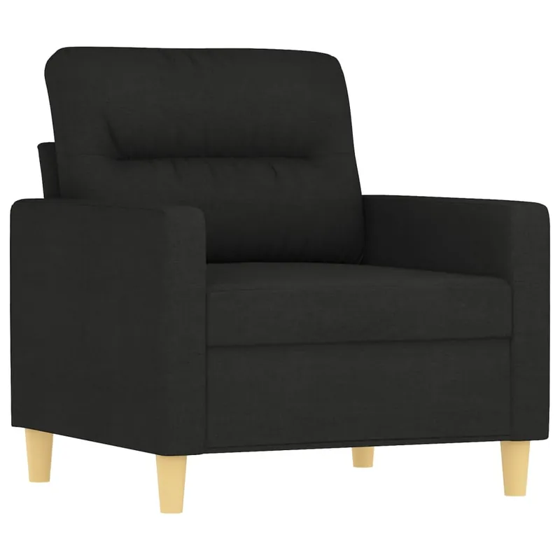 vidaXL Sillón de tela amarillo claro 60 cm - Sofás sillones puffs