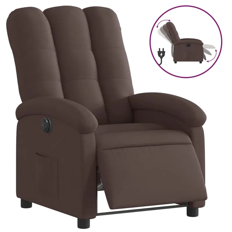 vidaXL Sillón reclinable eléctrico tela gris claro - Sofás sillones puffs