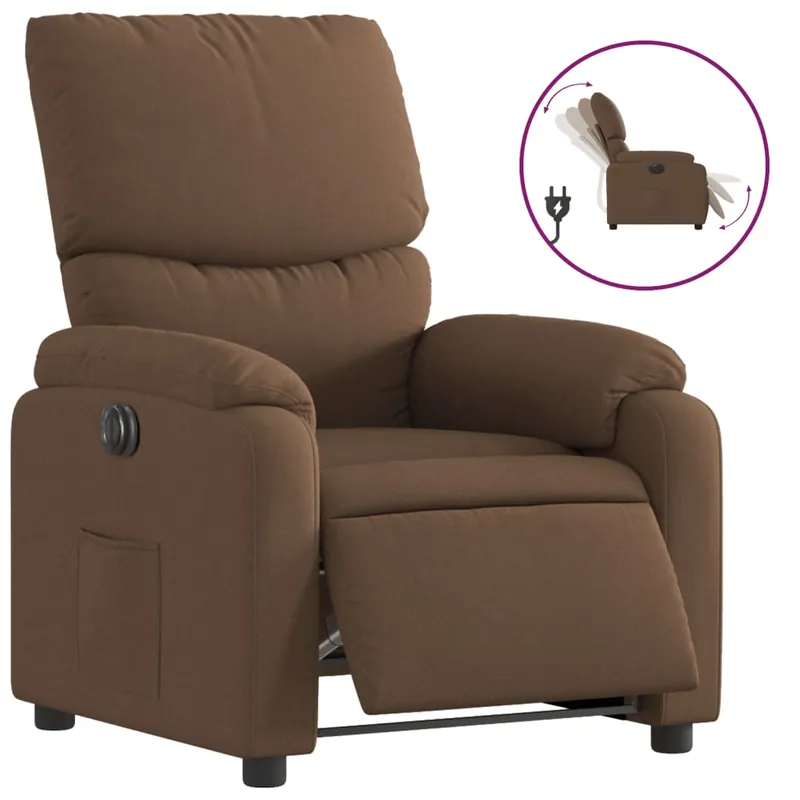 vidaXL Sillón reclinable eléctrico tela rojo tinto - Sofás sillones puffs