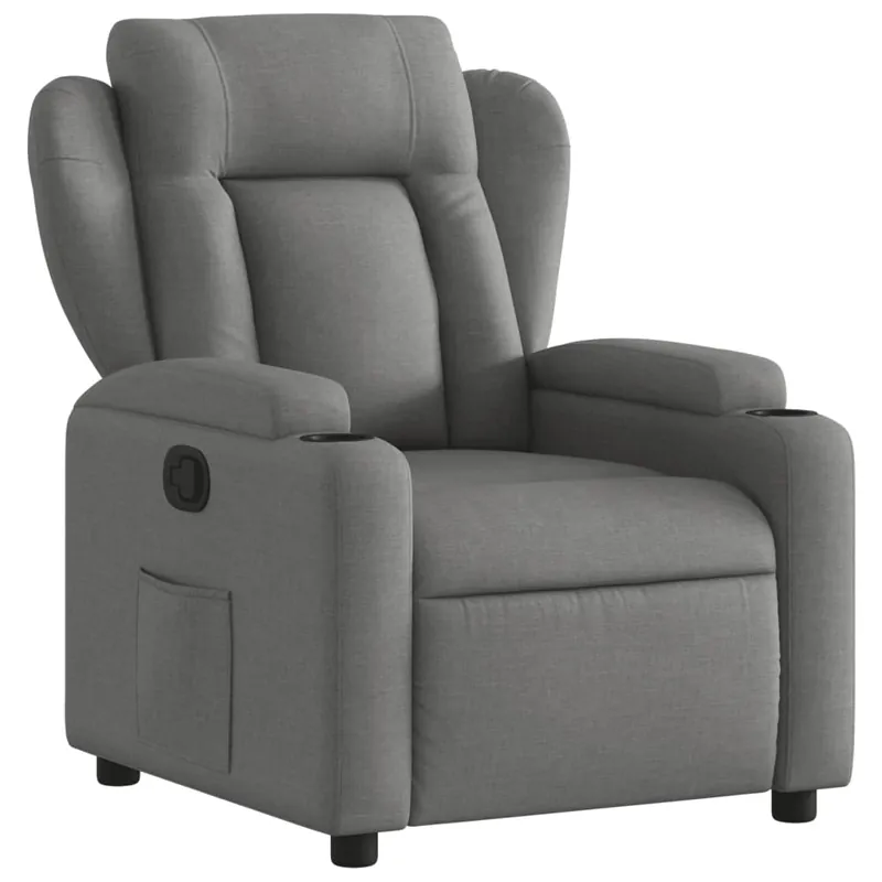 vidaXL Sillón reclinable de tela negro - Sofás sillones puffs