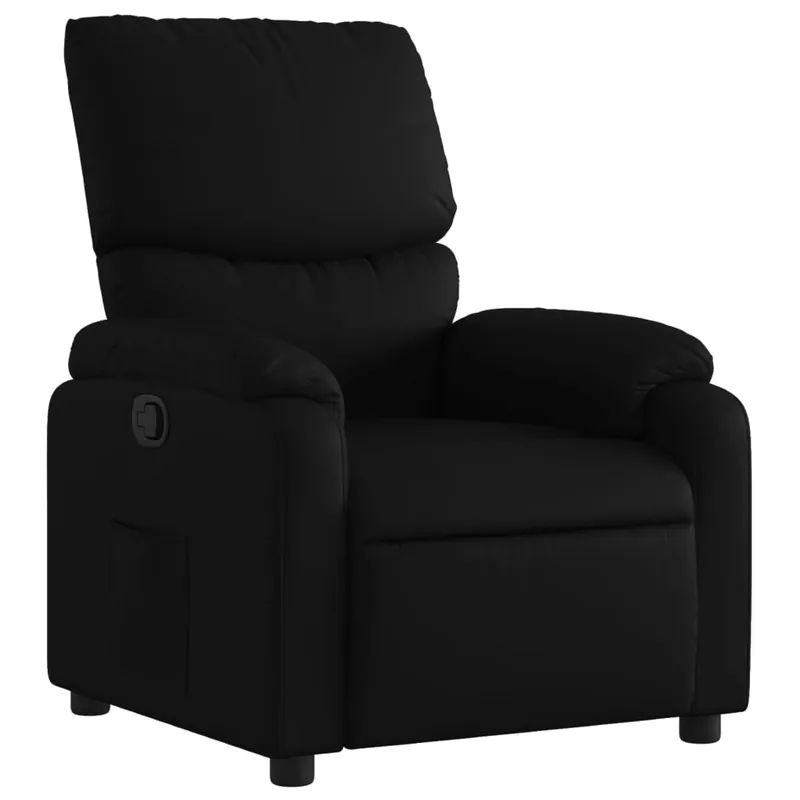 vidaXL Sillón reclinable de cuero sintético negro - Sofás sillones puffs