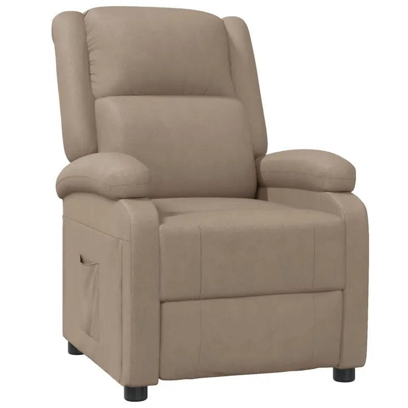 vidaXL Sillón reclinable de cuero sintético negro - Sofás sillones puffs