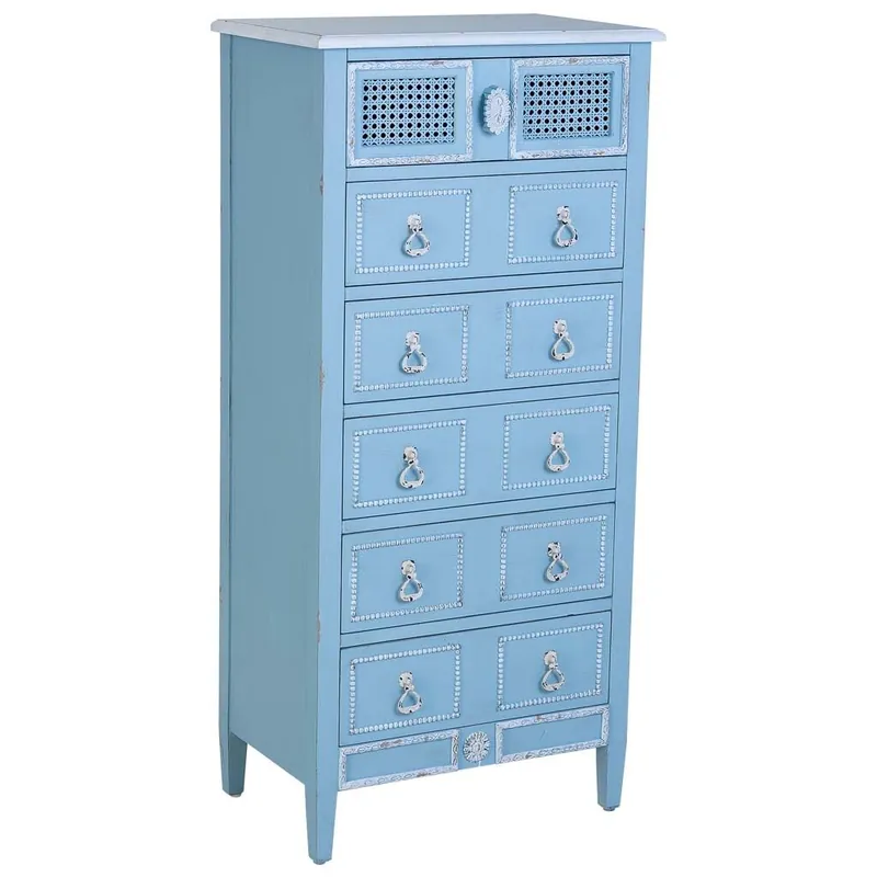 Sinfonier de madera lacada azul 56x36x119h cm - Muebles