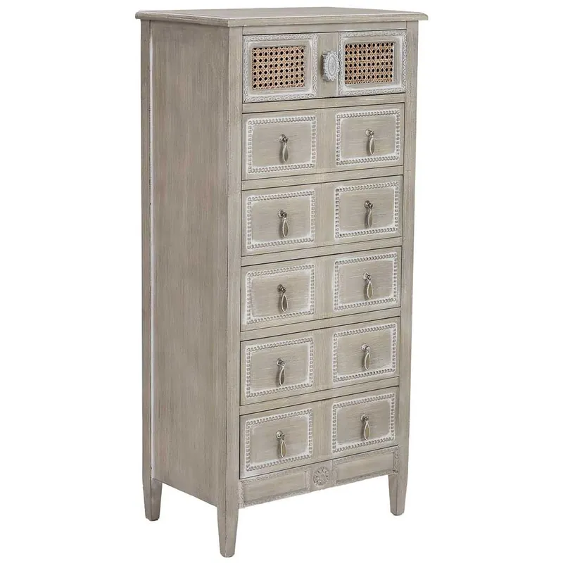 Sinfonier de madera verde 56x36x119h cm - Muebles