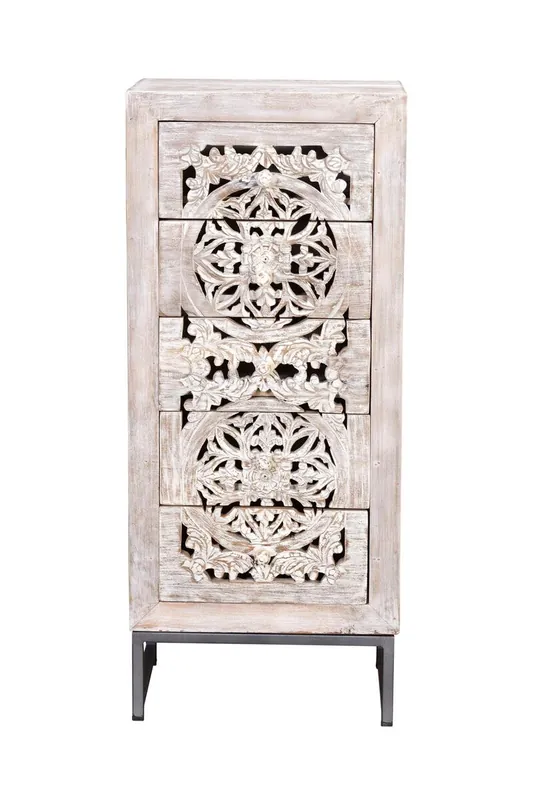 Sinfonier madera de mango Blanco.Giner y Colomer 106x35x45 - Muebles