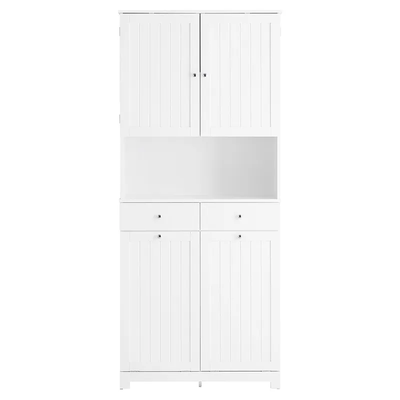 Mueble Baño Estrecho con 2 Cestos para Ropa y 2 Cajones BZR215-W