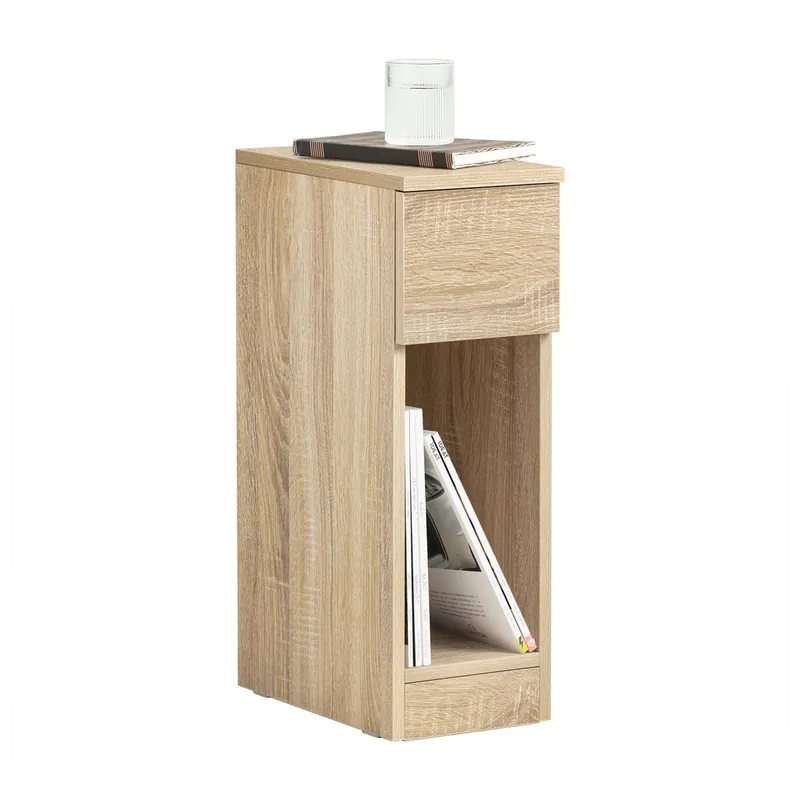 SoBuy Mesa Auxiliar Mesita de Noche con 1 cajón Mesa para salón Comedor FBT111-WN