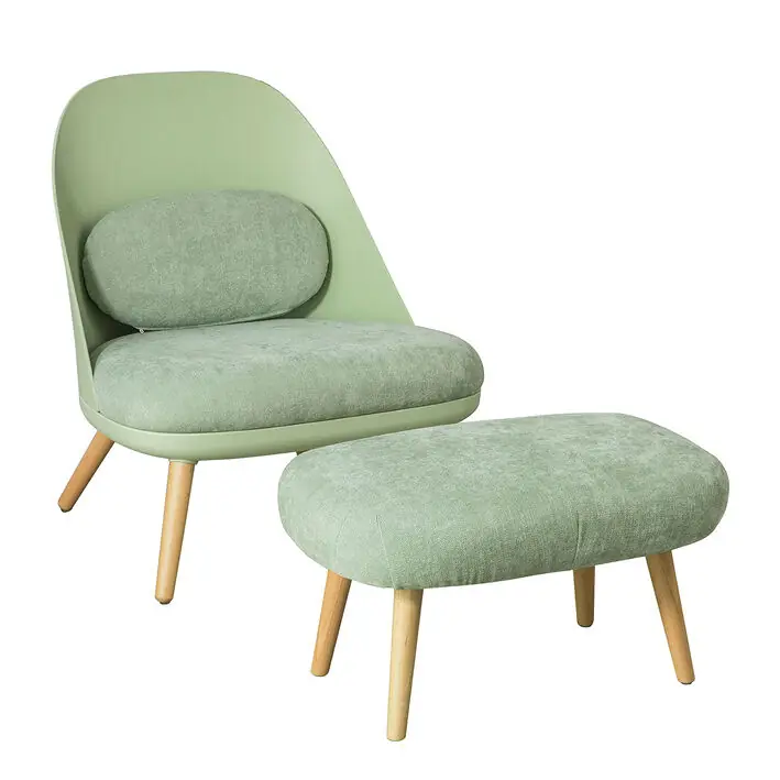 SoBuy Sillón Relax con Reposapiés Taburete Puf Salón Dormitorio Cómodo Lujo FST63-GR