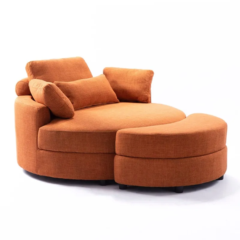 Sofá 1 Plaza YHL Voyura Q-MYD-2306-DARKBROWN Con Almacenaje - Marrón Oscuro