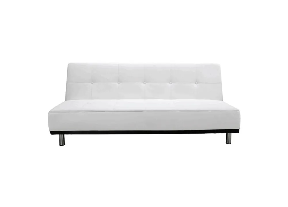 Sofá 2 plazas convertible en cama THIRD color blanco - Sofás sillones puffs