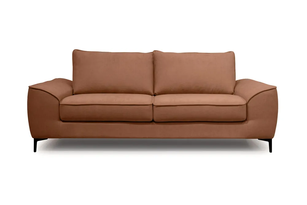Sofá 3 plazas fijo beige BOSCO - Sofás sillones puffs