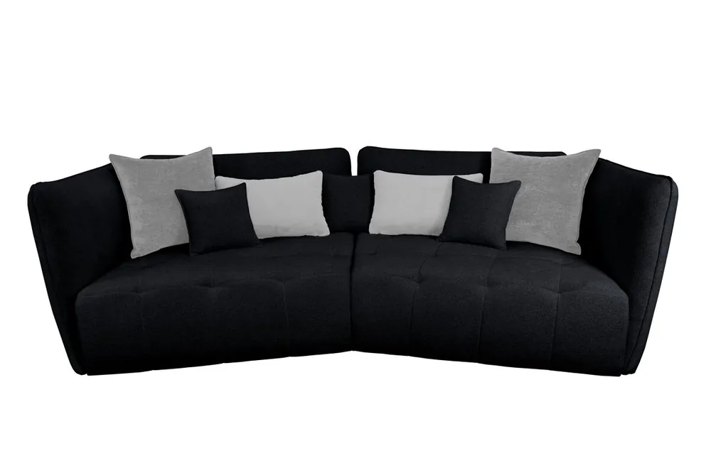 Sofá 4 plazas XXL SOPHIE color beige y negro - Sofás sillones puffs