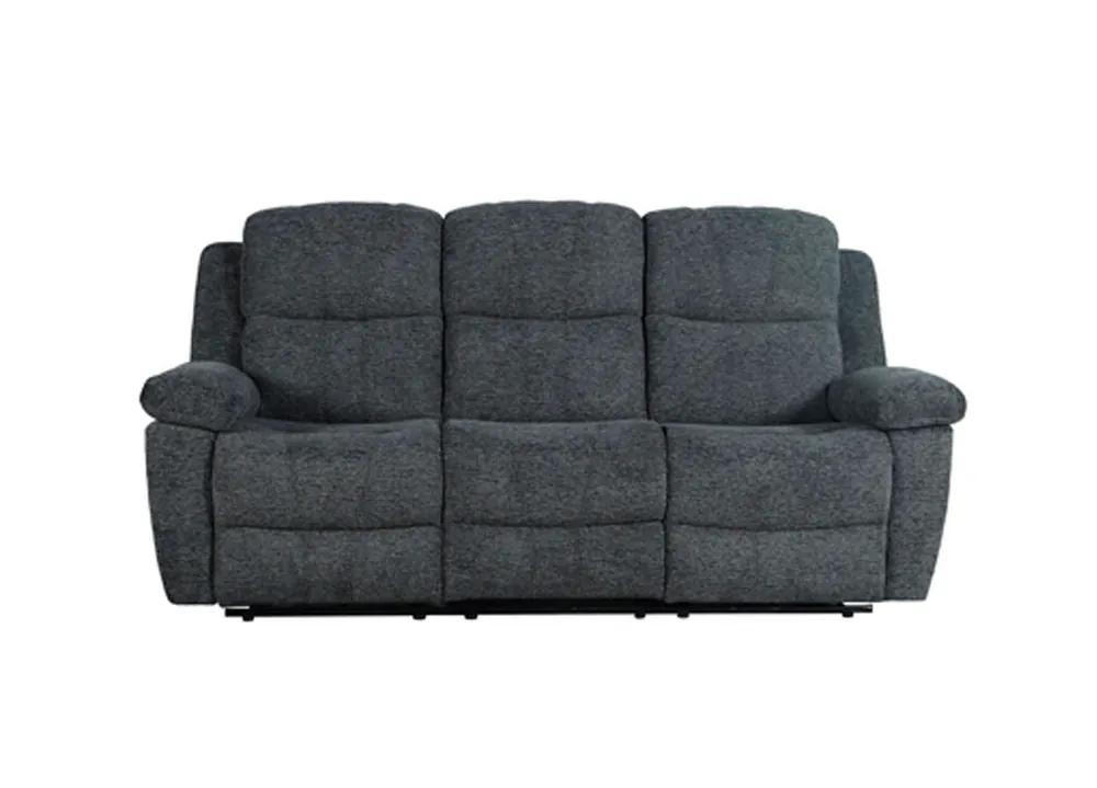 Sofá ALYSA 2 plazas relax manual gris oscuro - Sofás sillones puffs