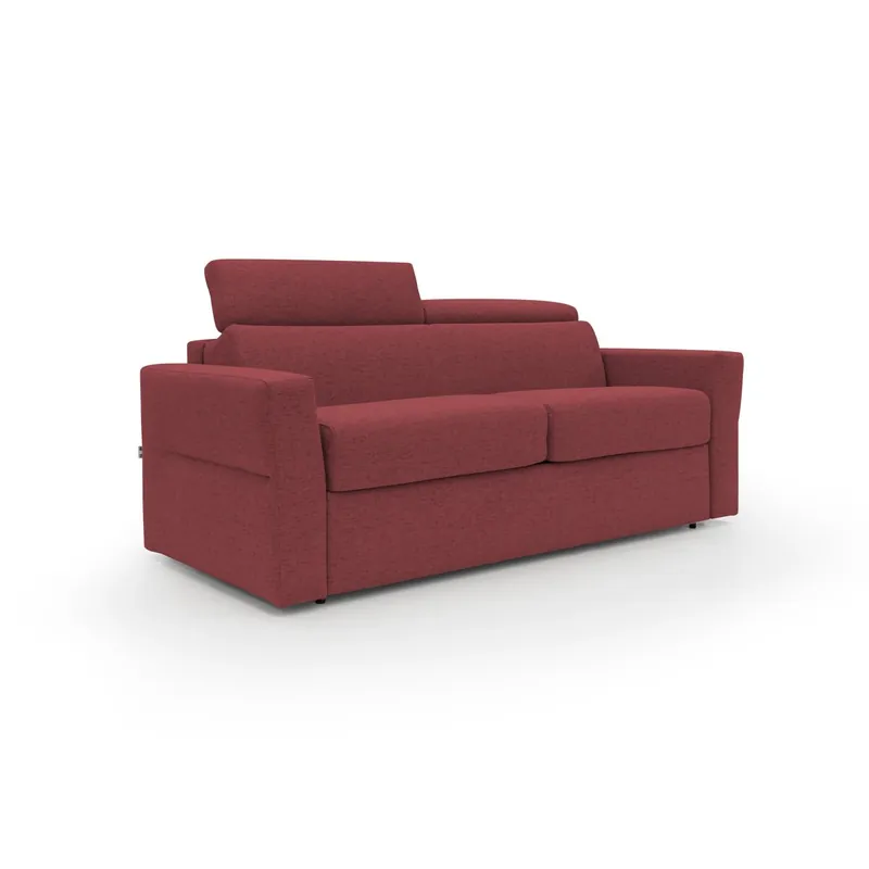 Avalon Sofá cama con colchón de 18 cm de altura en tejido impermeable 200 cm (140x197 cm) Amarillo - Sofás sillones puffs