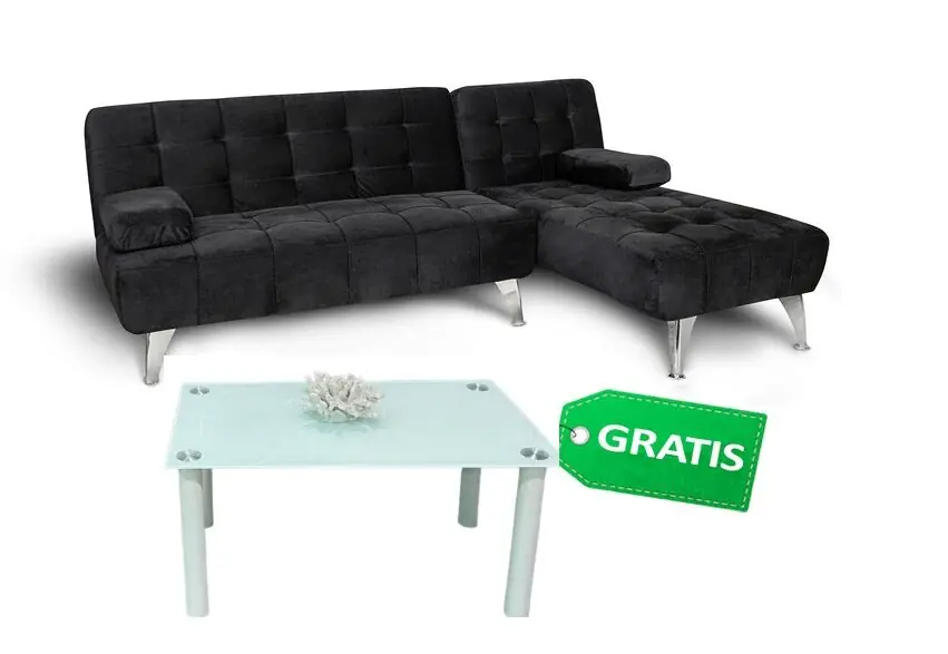 Oferta: Sofa Cama Chaise Longue XS + Mesa de Centro Gratis - Sofás sillones puffs