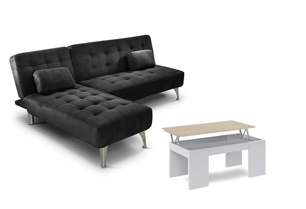 Oferta: Sofa Cama Chaise Longue XS + Mesa de Centro Elevable - Sofás sillones puffs