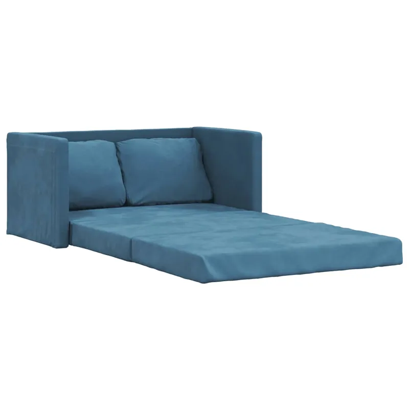 vidaXL Sofá cama de suelo 2 en 1 terciopelo gris claro 122x204x55 cm - Sofás sillones puffs
