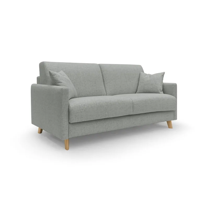 Edgar Sofá cama convertible en tela FELIS impermeable 180 cm (mat. 140x197) Amarillo - Sofás sillones puffs
