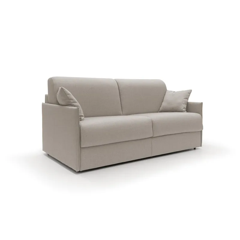 Evans Sofá cama convertible en tela impermeable 149 cm (mat. 120x197) Amarillo - Sofás sillones puffs