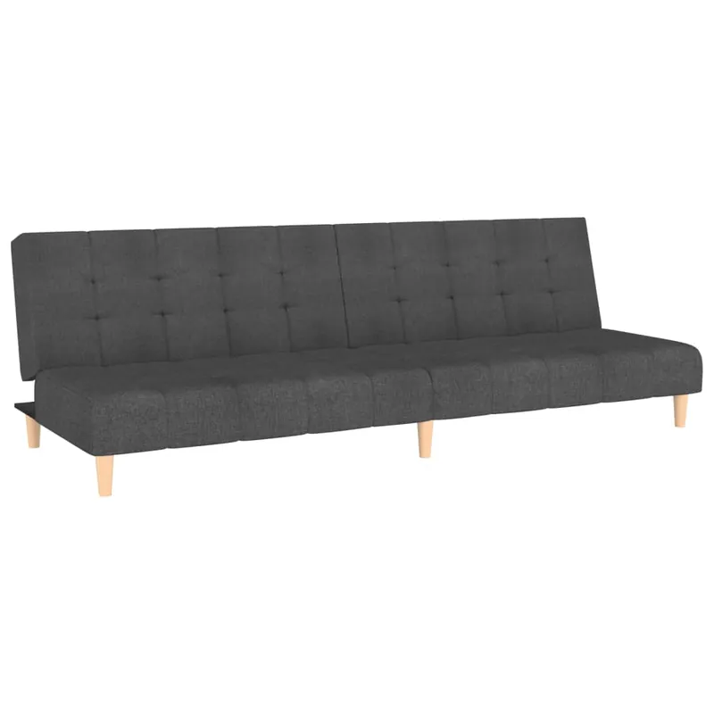 vidaXL Sofá cama de 2 plazas tela negro - Sofás sillones puffs