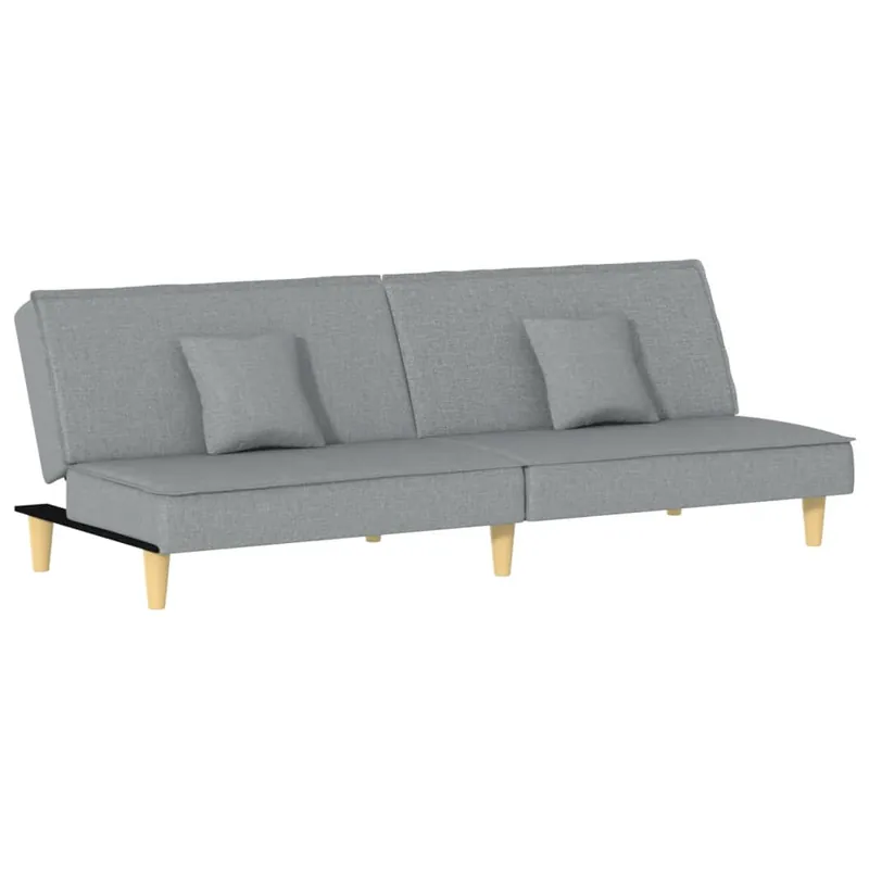 vidaXL Sofá cama tela gris claro - Sofás sillones puffs