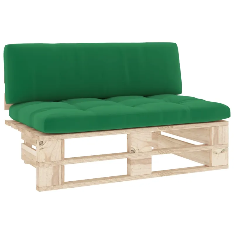 vidaXL Sofá central de palets para jardín madera pino impregnada - Sofás sillones puffs