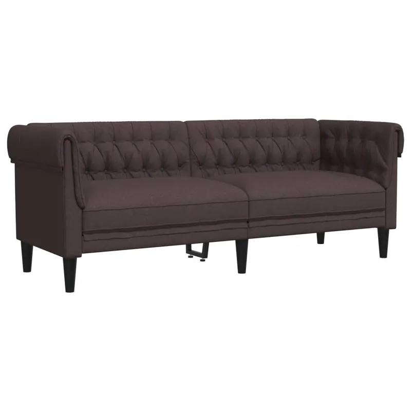 vidaXL Sofá Chesterfield de 3 plazas tela gris claro - Sofás sillones puffs