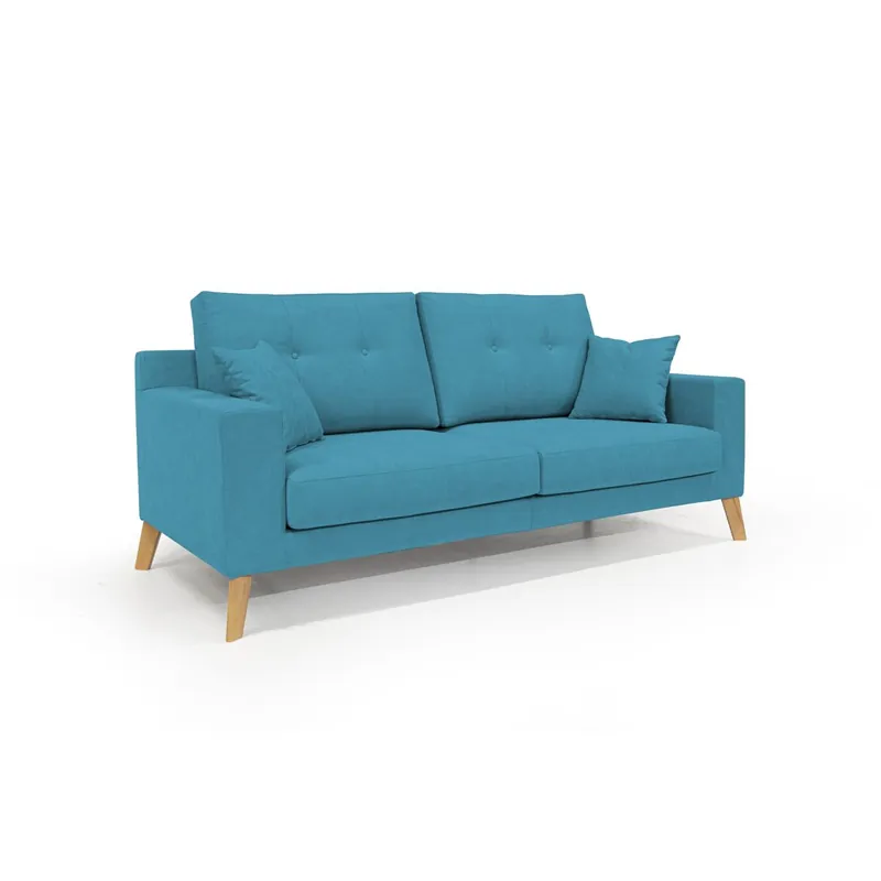 Danish Sofá moderno de tela suave e impermeable 186 cm Amarillo - Sofás sillones puffs