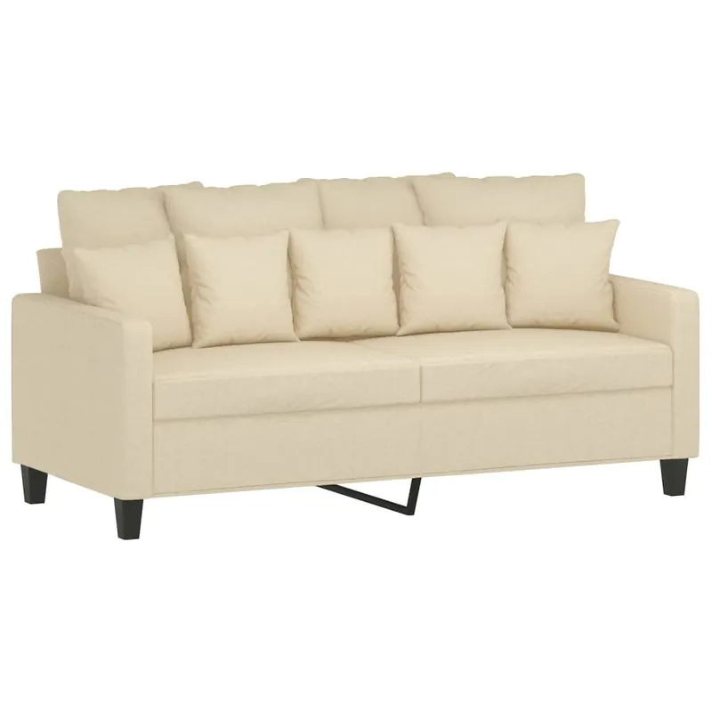 vidaXL Sofá de 2 plazas de tela amarillo claro 140 cm - Sofás sillones puffs