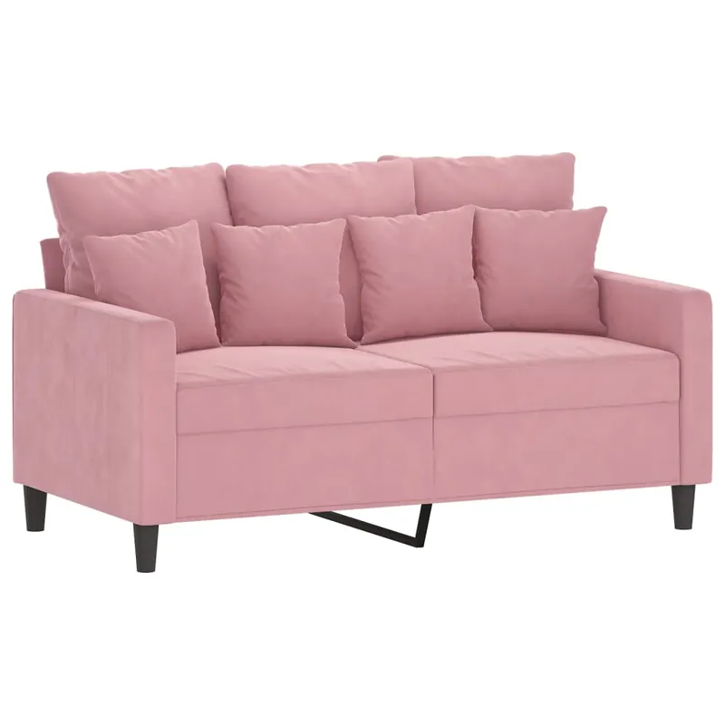 vidaXL Sofá de 2 plazas de terciopelo rojo tinto 120 cm - Sofás sillones puffs