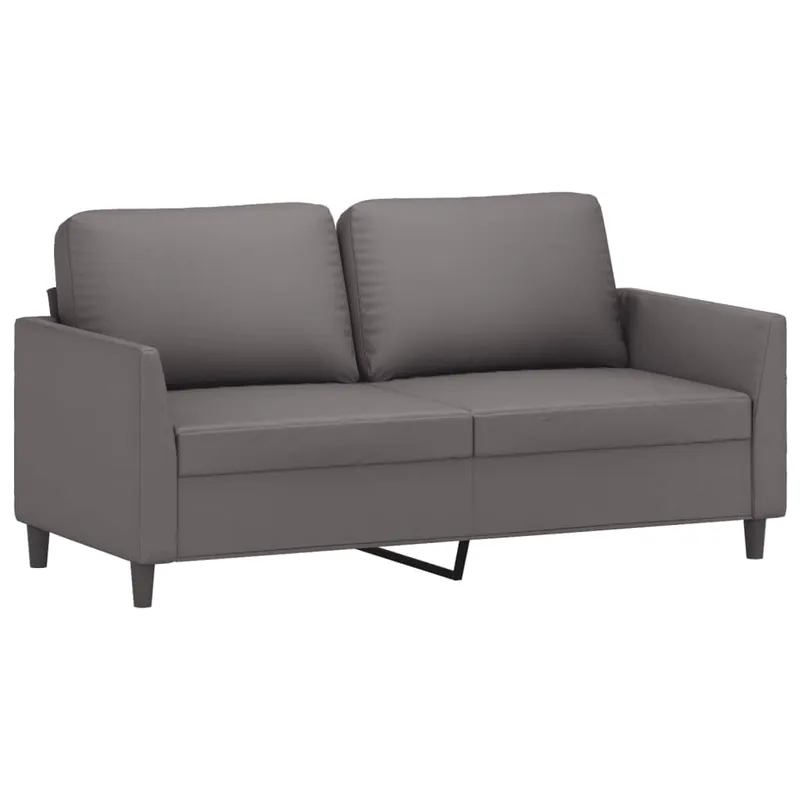 vidaXL Sofá de 2 plazas de cuero sintético rojo vino 140 cm - Sofás sillones puffs