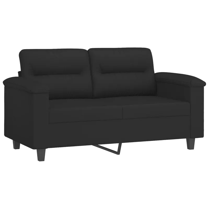 vidaXL Sofá de 2 plazas de tela de microfibra gris oscuro 120 cm - Sofás sillones puffs