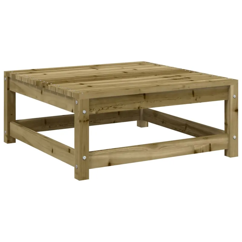 vidaXL Taburete de jardín madera de pino impregnada 70x70x30 cm - Sofás sillones puffs